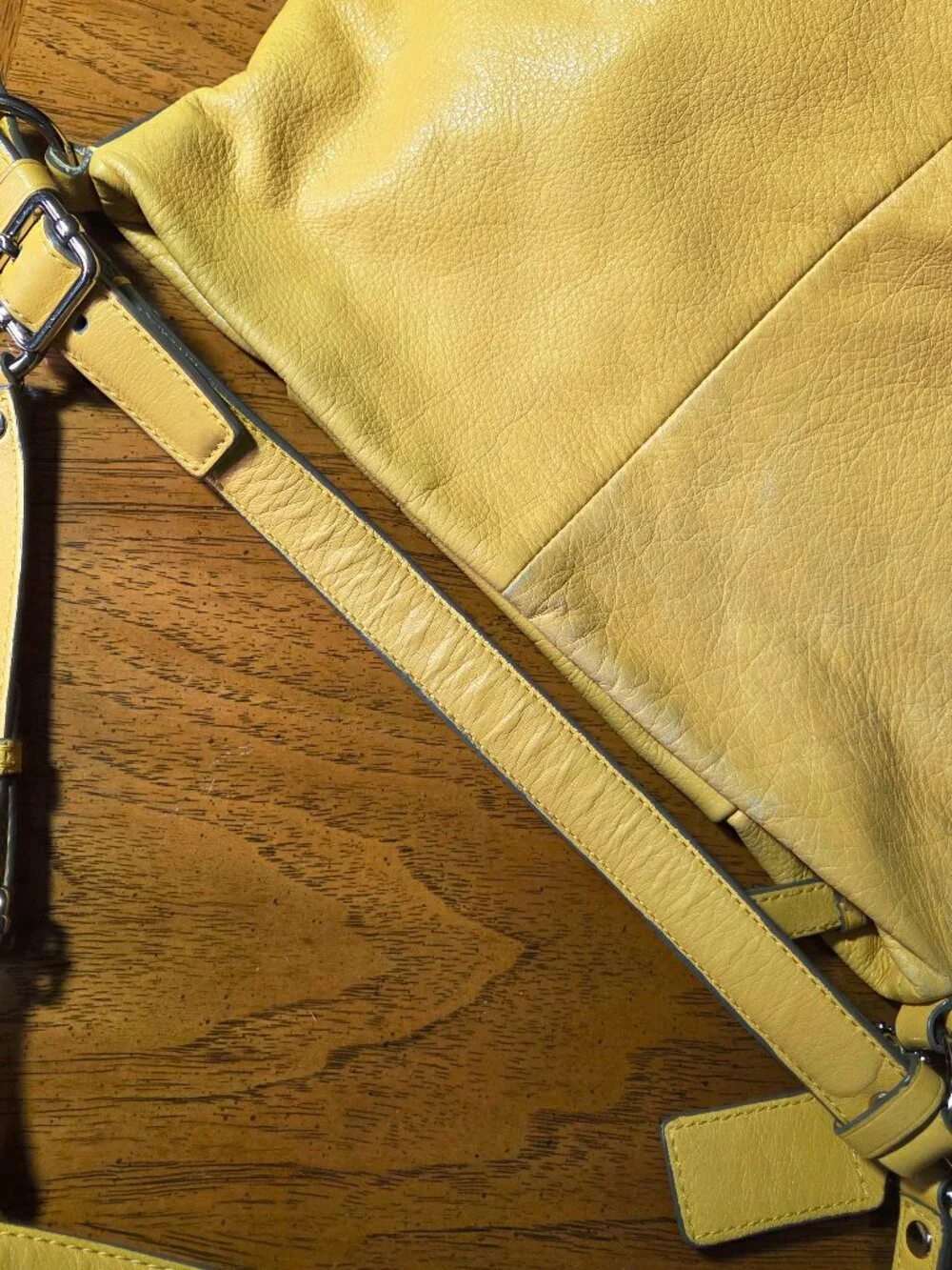 Yellow Coach Crossbody Hobo Bag